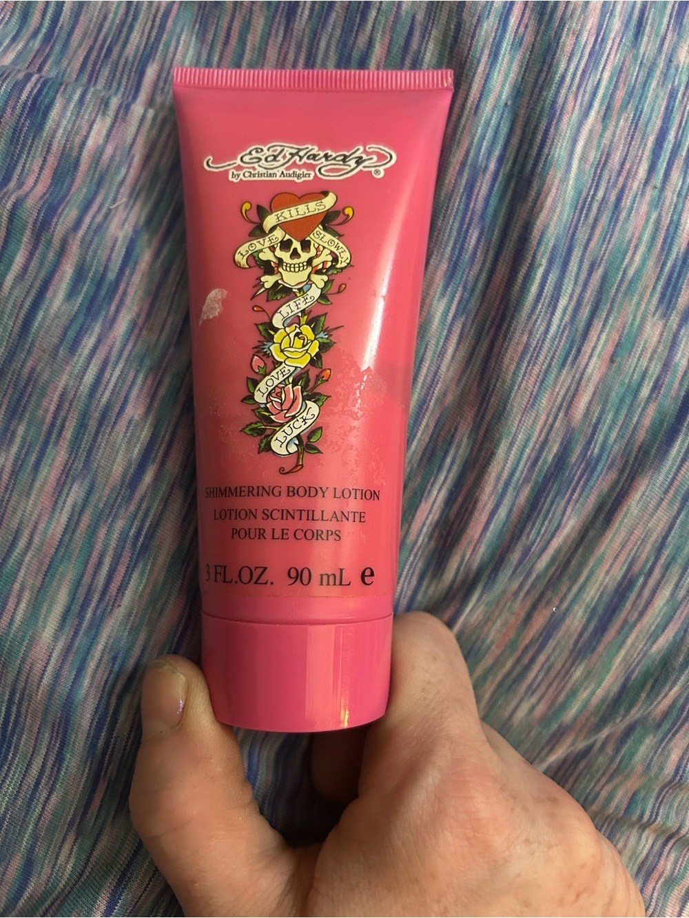 Ed Hardy Shimmering Body Lotion - Hot Pink